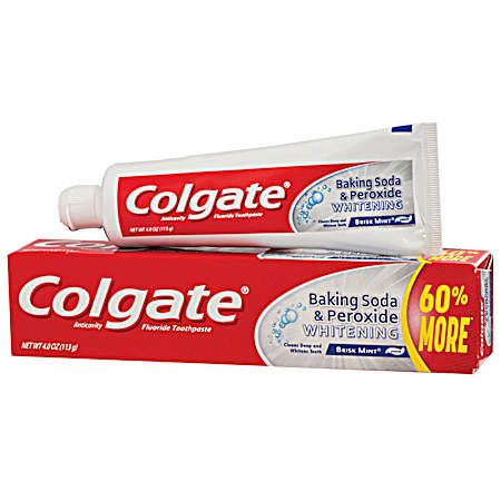 Baking Soda & Peroxide Whitening 4 oz Brisk Mint Toothpaste