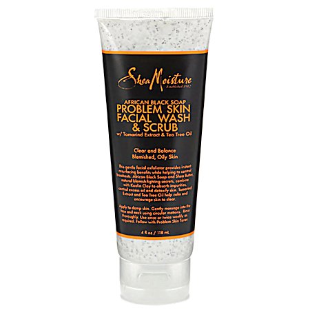 4 fl oz African Black Soap Problem Skin Facial Wash & Scrub