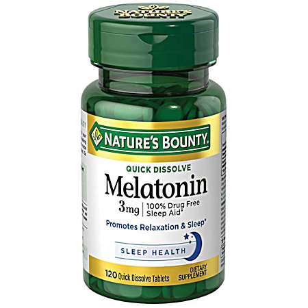 Melatonin 3mg Dietary Supplement Tablets - 120 ct
