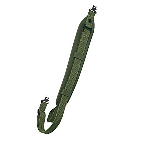 Super Grip Green Rifle Gun Sling w/ Swivels