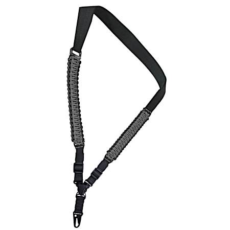 Tactical Paracord 2 in Black & Grey Rifle Gun Sling