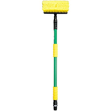 10 in Bi-Level Head Implement Wash Brush w/ Telescoping Handle