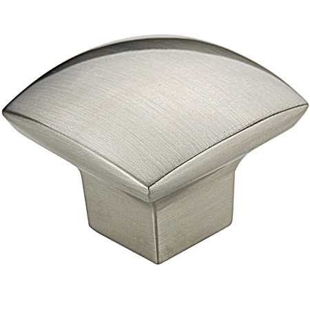 1-7/32 in Brushed Nickel Contemporary Metal Knob