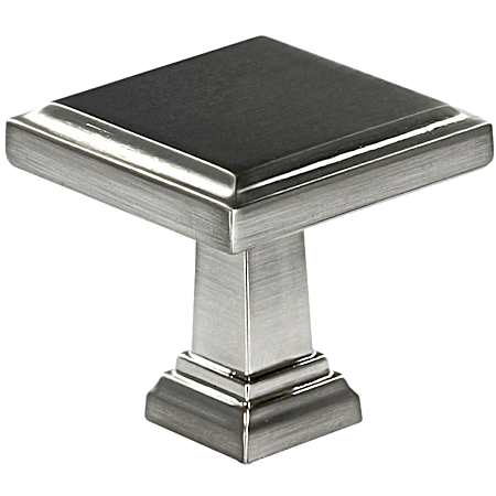 1-1/4 in Brushed Nickel Transitional Metal Knob