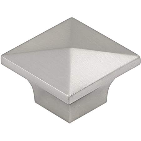 1-1/4 in Brushed Nickel Contemporary Metal Knob