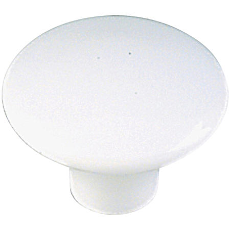 1-1/2 in White Functional Plastic Knob