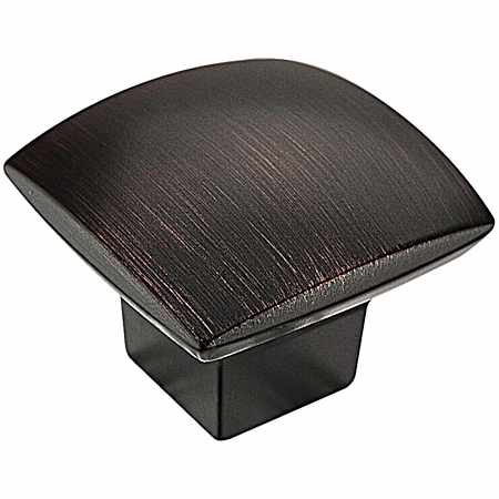 1-7/32 in Brushed Oil-Rubbed Bronze Contemporary Metal Knob