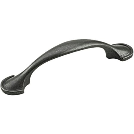 3 in Matte Black Traditional Metal Pull