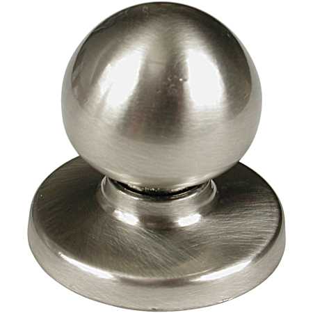 1-1/4 in Brushed Nickel Functional Metal Wardrobe Knob