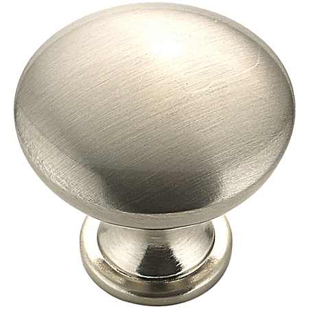 1-3/16 in Brushed Nickel Contemporary Metal Knobs - 10 Pk