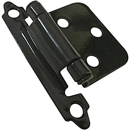 Black Finish Semi-Concealed Self-Closing Hinge