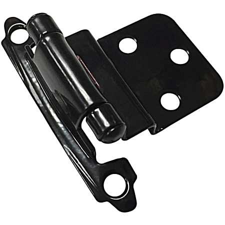 3/8 in Black Finish Semi-Concealed Self-Closing Hinge