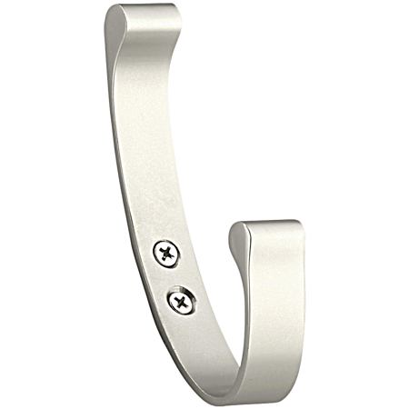 Brushed Nickel Contemporary Aluminum Hook