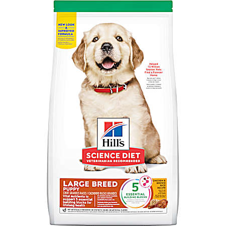 Science Diet Puppy Large Breed Chicken & Brown Rice Dry Dog Food, 27.5 lbs