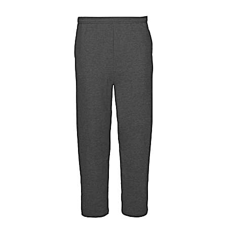 Men's EcoSmart Charcoal Heather Fleece Sweatpants