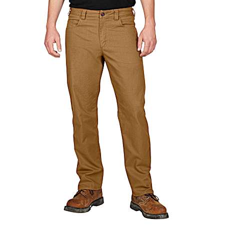 Men's Khaki Heavy Duty Flex Work Pants