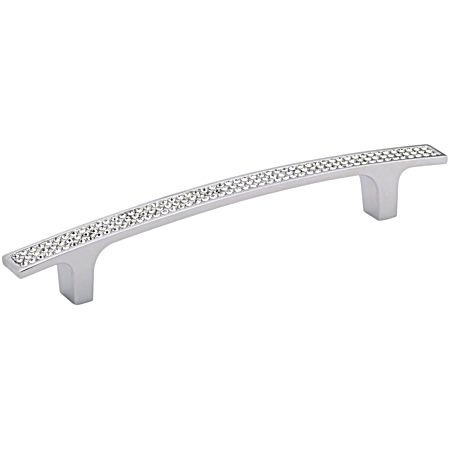 5-1/32 in Crystal & Chrome Contemporary Metal Pull
