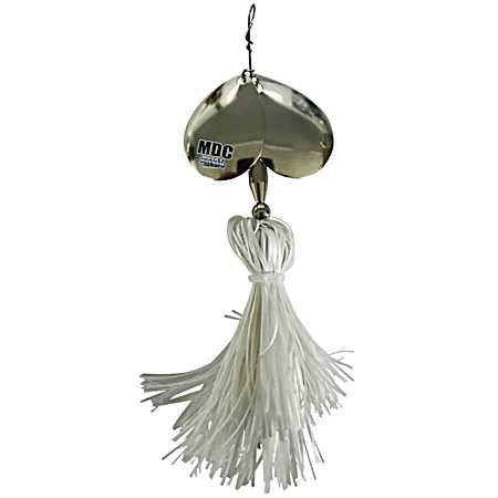 White Nickel Micro Double Cowgirl Musky Bait