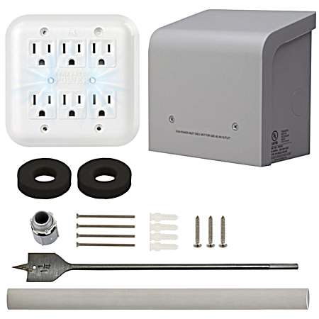 Portable Generator Through-the-Wall 6-Outlet Kit