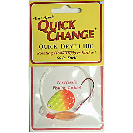 Diamond Chartreuse Orange Quick Death Spinner Rig