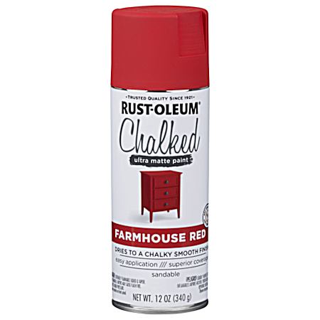 Chalked 12 oz Ultra Matte Farmhouse Red Interior Spray Paint