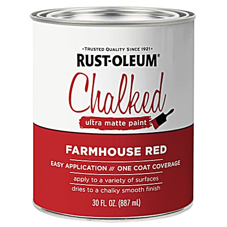 Chalked 30 oz Ultra Matte Farmhouse Red Interior Wall Paint