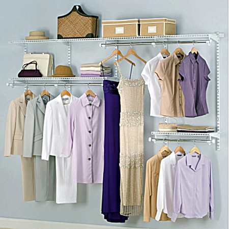 Classic Configurations White Wire Closet Shelf Kit