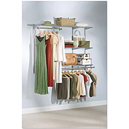 Classic Custom 3-6 ft Titanium Closet Configuration Kit