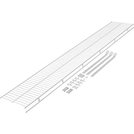 12 in x 6 ft White Wire Wardrobe Shelf