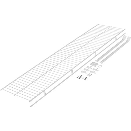 12 in x 4 ft White Wardrobe Shelf Pack