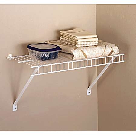 2 ft White Linen Shelf Kit