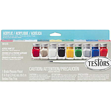 1/4 oz Primary Colors Acrylic Paint Set - 9 Pc