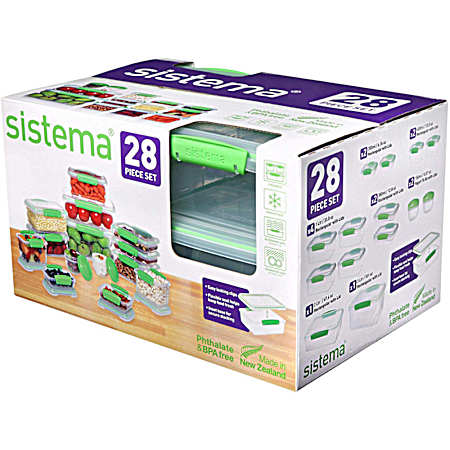 Storage Containers w/ Lids - 28 pc Set
