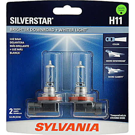 SilverStar Halogen Headlight Bulb - H11STBP2