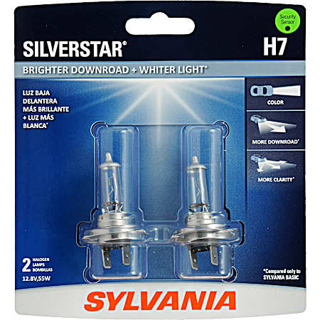 SilverStar Halogen Headlight Bulb - H7STBP2
