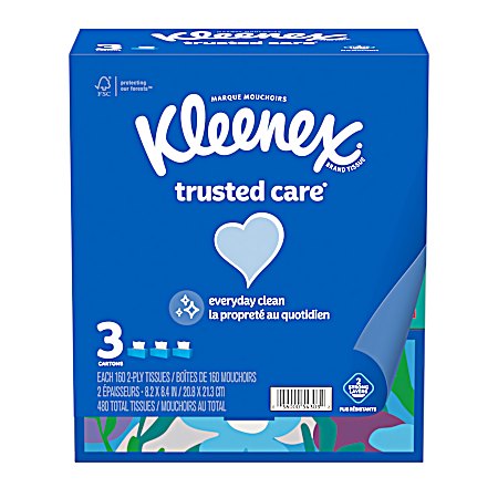 Trusted Care 160 Ct. Facial Tissues - 3 Pk.