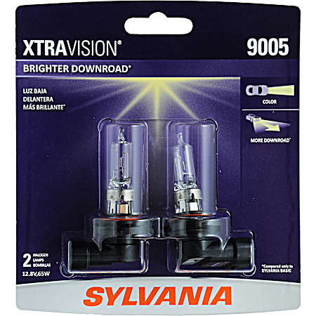 XtraVision Halogen Headlight Bulb - 9005XVBP2