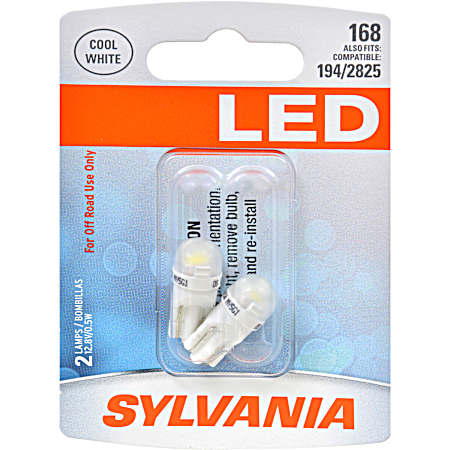 168 Cool White LED Lamps - 2 Pk