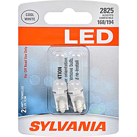 2825 Cool White LED Mini Bulb - 2 Pk