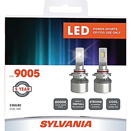 9005 White LED Bulb - 2 Pk
