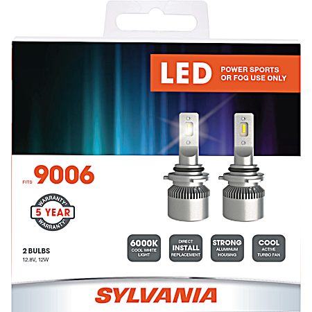 9006 White LED Bulb - 2 Pk