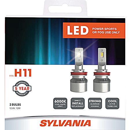 H11 White LED Bulb - 2 Pk
