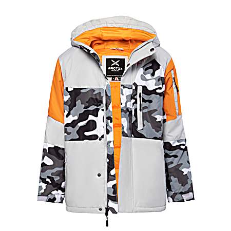 Kids' Quiet Grey Spruce Insulated Hooded Jacket