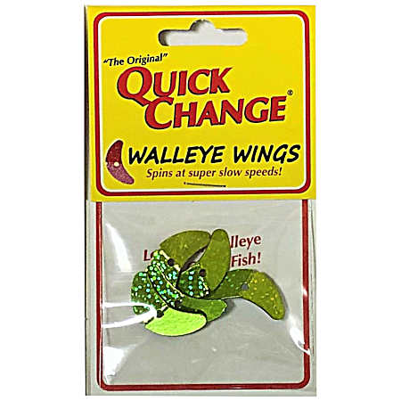 Chartreuse Sparkle Walleye Wings Blade