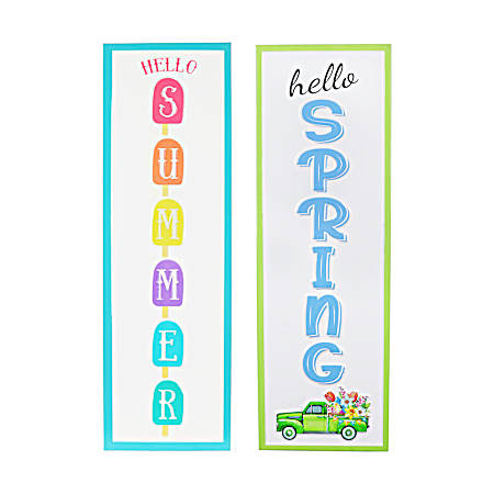 30 in. Spring/Summer Metal Sign - Assorted