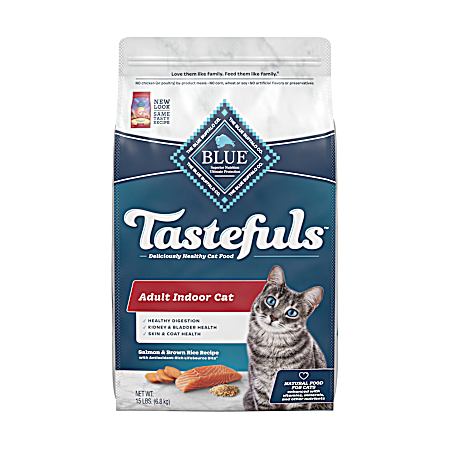 Adult Tastefuls Indoor Cat Salmon & Brown Rice Dry Cat Food, 15 lbs