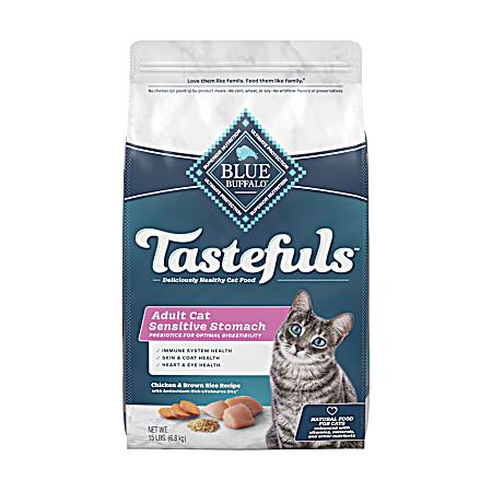 Adult Tastefuls Sensitive Stomach Chicken & Brown Rice Dry Cat Food