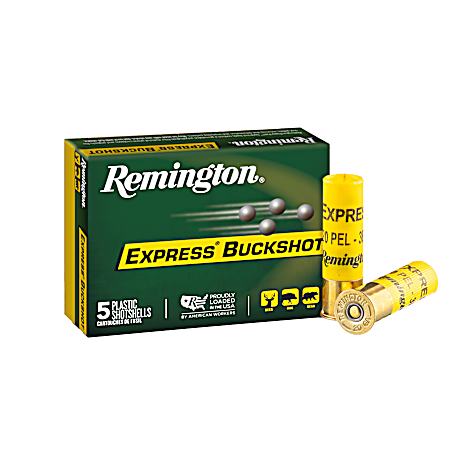20 Gauge Express Buckshot 2-3/4'' 3 Shot Shotshells - 5 Rounds