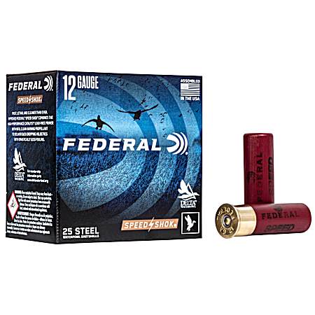 12 Gauge Speed-Shok 3'' 3 Shot Waterfowl Shotshells - 25 Rounds