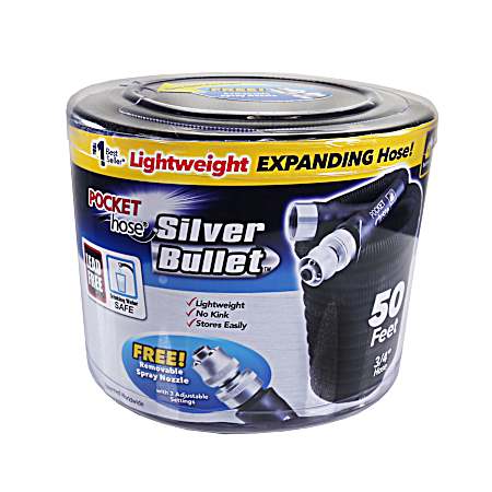 Pocket Hose 50 Ft. Silver Bullet Expanding Hose